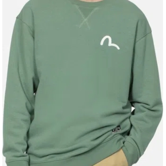 NEW Evisu Seagull Sweatshirt Green 2024 L Large RARE (2eahtm4sw7083rxct)